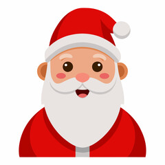 Christmas Santa smiling vector art illustration