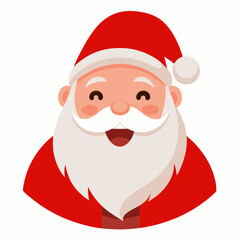 Christmas Santa smiling vector art illustration