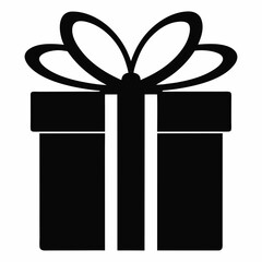 Gift Box icon silhouette vector art illustration