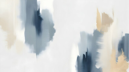 Serene Hues of Blue and Gold: Abstract Watercolor Texture  