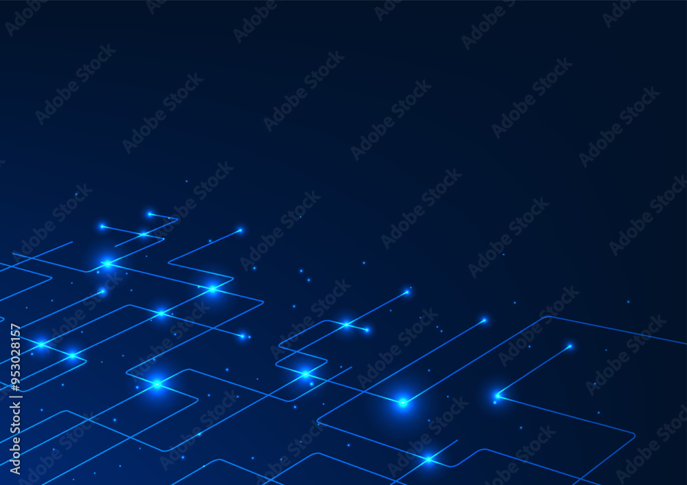 Poster abstract background technology. interconnected circuits. data technology is transmitted to the netwo