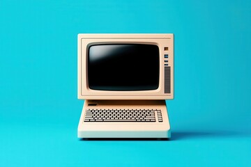 Illustration of an old computer transforming into a high-performance machine through a series of upgrades, computer upgrade, tech evolution