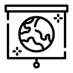 presentation of earth in cutline icon -earth, eco, green, environmental, nature, globe, ecology, concept, global