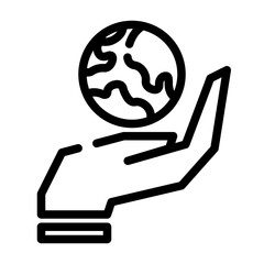 small world in cutline icon -world, concept, background, earth, small, globe, nature, green