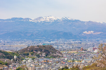 日本の風景・春　福島の桃源郷　花見山
