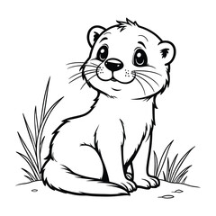A Cheerful Baby Seal Coloring  Book