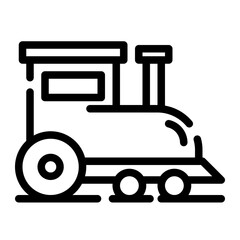 toy train in cutline icon style - train, transport, transportation, vector, illustration, child, kid, travel, railroad, ra
