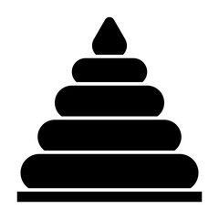 assemble the tower in glyph icon style 
- kid, tower, child, game, illustration, cute, vector, children, childhood, carto