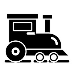 toy train in glyph icon style 
 - train, transport, transportation, vector, illustration, child, kid, travel, railroad, ra