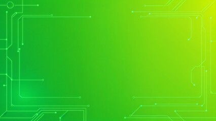 Bright green circuit background, suitable for tech and futuristic themes, emphasizing innovation and digital connections.