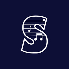 music s latter logo design