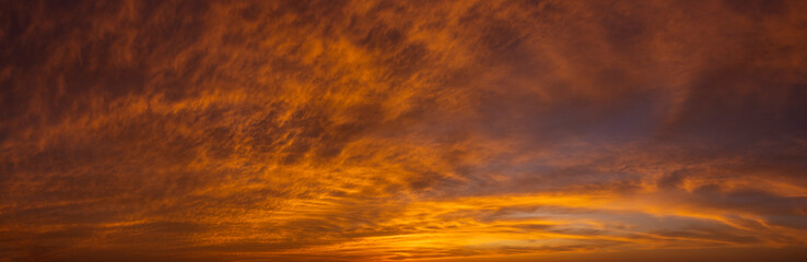 Dramatic Sunset Sky Panorama