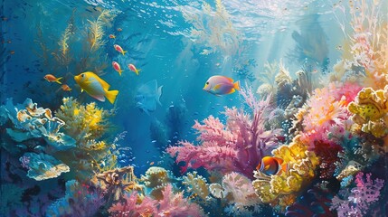 Fish underwater pattern wallpaper