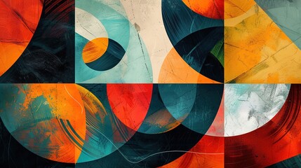 Fototapeta premium Geometric pattern wallpaper