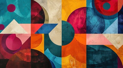 Fototapeta premium Geometric pattern wallpaper