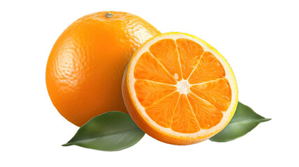 PNG. Fresh orange isolated on a transparent background.