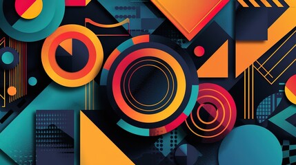 Obraz premium Geometric pattern wallpaper