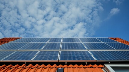 Solar panels on roof. 
