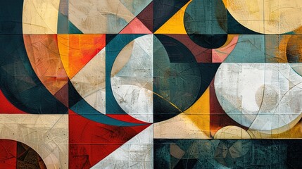 Fototapeta premium Geometric pattern wallpaper