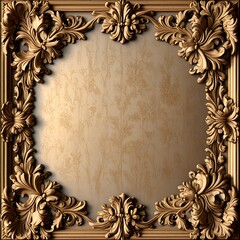 vintage gold frame on the wall