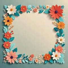 abstract floral frame