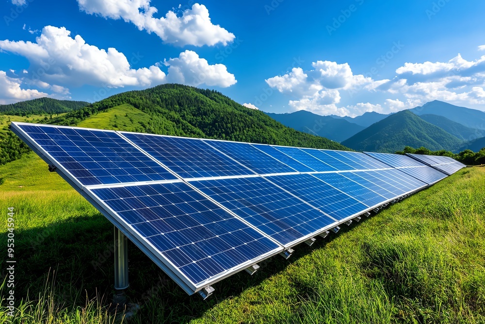 Poster clean energy plant operation is captured in a realistic photo showcasing the day-to-day functioning 