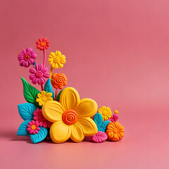 greeting card floral template background design