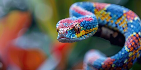 Obraz premium De Kay's snake: A petite non-venomous colubrid species.