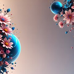 abstract background with flowers