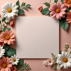 greeting card floral template background design