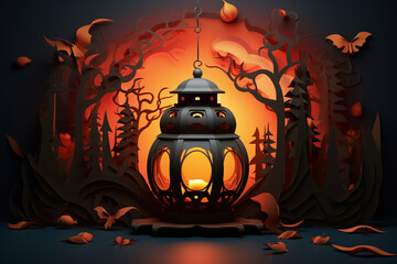 Dark and Mysterious Halloween Papercut Art