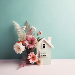 greeting card floral template background design