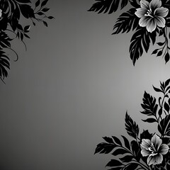 black and white floral background