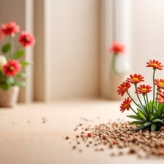 flowers in the window
