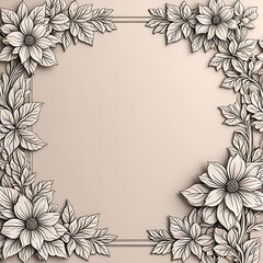 abstract floral frame