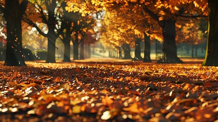autumn park pattern wallpaper