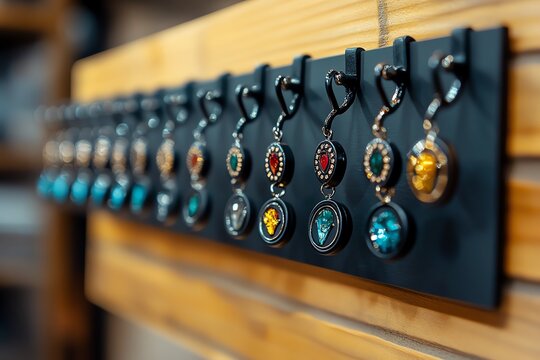 Piercing with a focus on personalized jewelry, illustrated in a scene where each piercing is adorned with customized jewelry, such as initials or birthstones, reflecting the wearerâ€™s personal