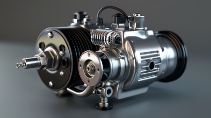 A 3D render of a mechanic s automotive vacuum pump