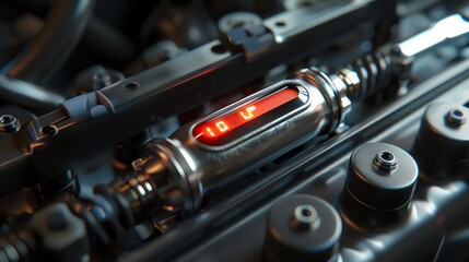 Fototapeta premium A 3D render of a mechanic s car battery hydrometer