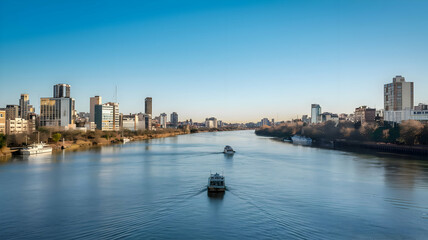 Naklejka premium Rio de la Plata view in tourist spot in Buenos Aires