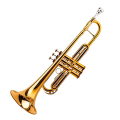 Obraz premium A shiny brass trumpet.