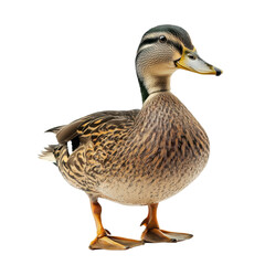 A vibrant and detailed image of a standing duck.