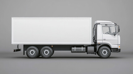 A white box truck with a blank white side