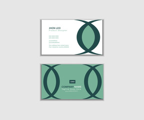 user friendly flat design, business card, double-sided landscape orientation creative business card, vector illustration,