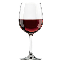 Elegant wine glass filled with rich red wine.