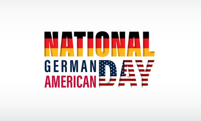 National German American Day background Vector Illustration