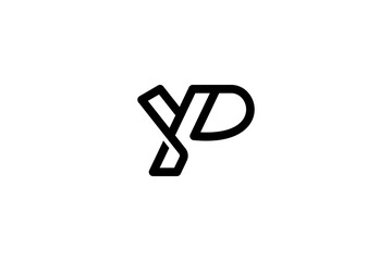 Letter YP or PY Logo Design Vector 