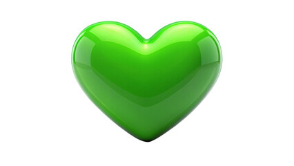Green heart symbol isolated on white, perfect for design