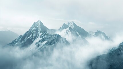 foggy mountain pattern wallpaper