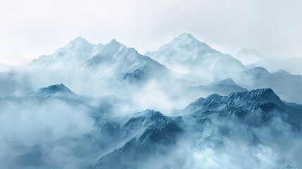 Fototapeta premium foggy mountain pattern wallpaper